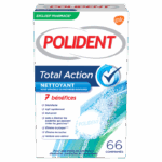POLIDENT NETTOYANT TOTAL ACTION 66 COMPRIMES