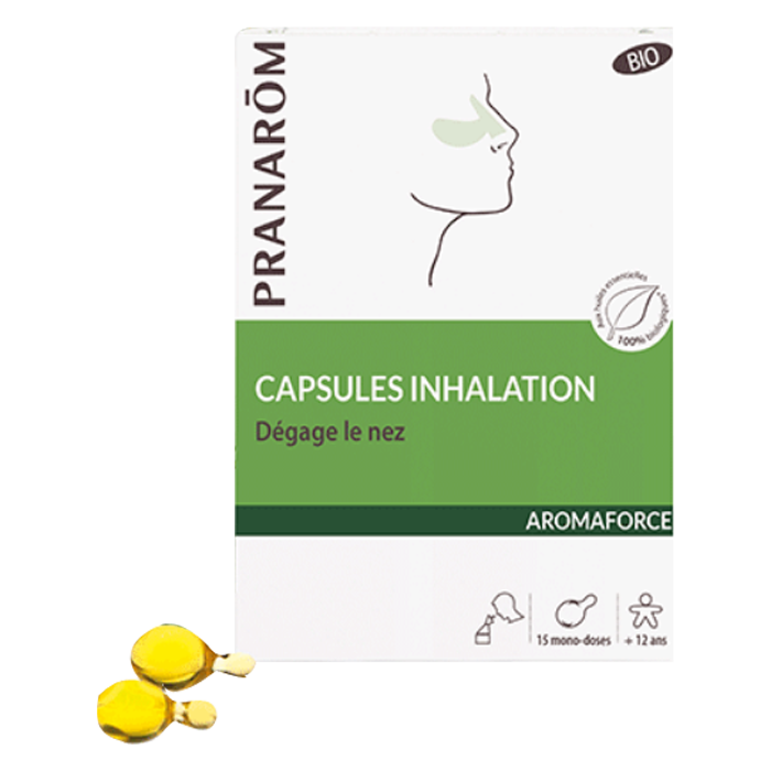 PRANAROM AROMAFORCE CAPSULES INHALATION BIO 15 MONO DOSES