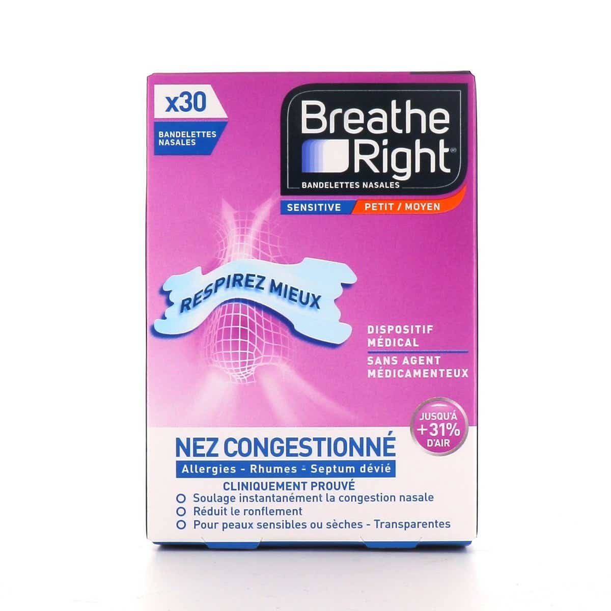 PRORHINEL BANDELETTES NASALES SENSITIVE 30 UNITES