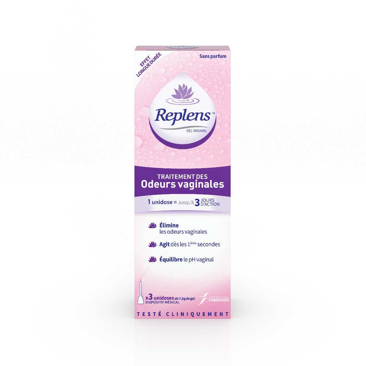 REPLENS TRAITEMENT DES ODEURS VAGINALES 3 UNIDOSES