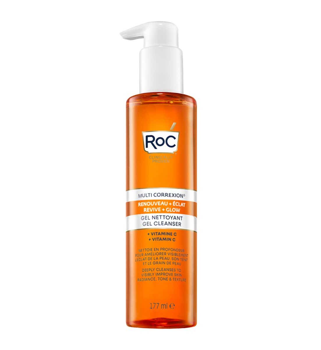 ROC GEL NETTOYANT ECLAT TOUS TYPES DE PEAUX 177 ML