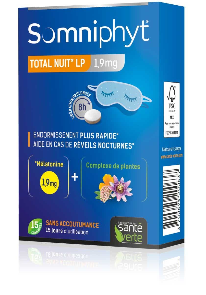 SANTE VERTE SOMNIPHYT TOTAL NUIT LP ENDORMISSEMENT 15 COMPRIMES
