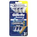SENSOR3 COMFORT RASOIR HOMME JETABLE 3 UNITES