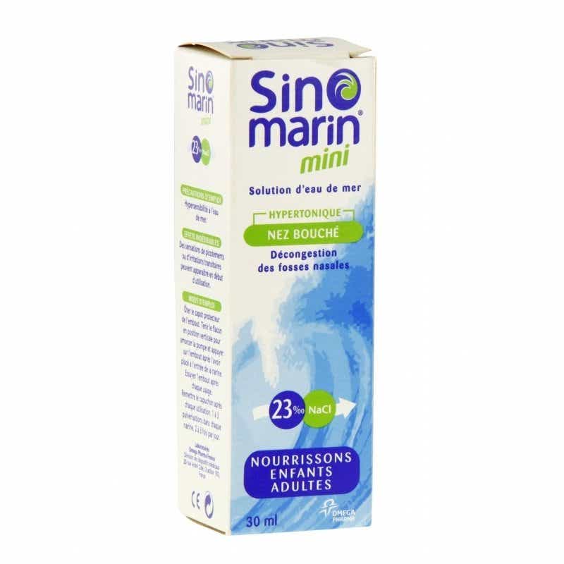 SINOMARIN HYPERTONIQUE NEZ BOUCHE SOLUTION D EAU DE MER 30ML