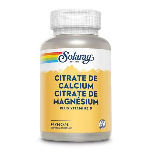 SOLARAY CITRATE DE CALCIUM MAGNESIUM VITAMINE D 90 CAPSULES