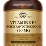 SOLGAR VITAMINE B5 PANTOTHENIQUE 550MG 50 GELULES VEGETALES