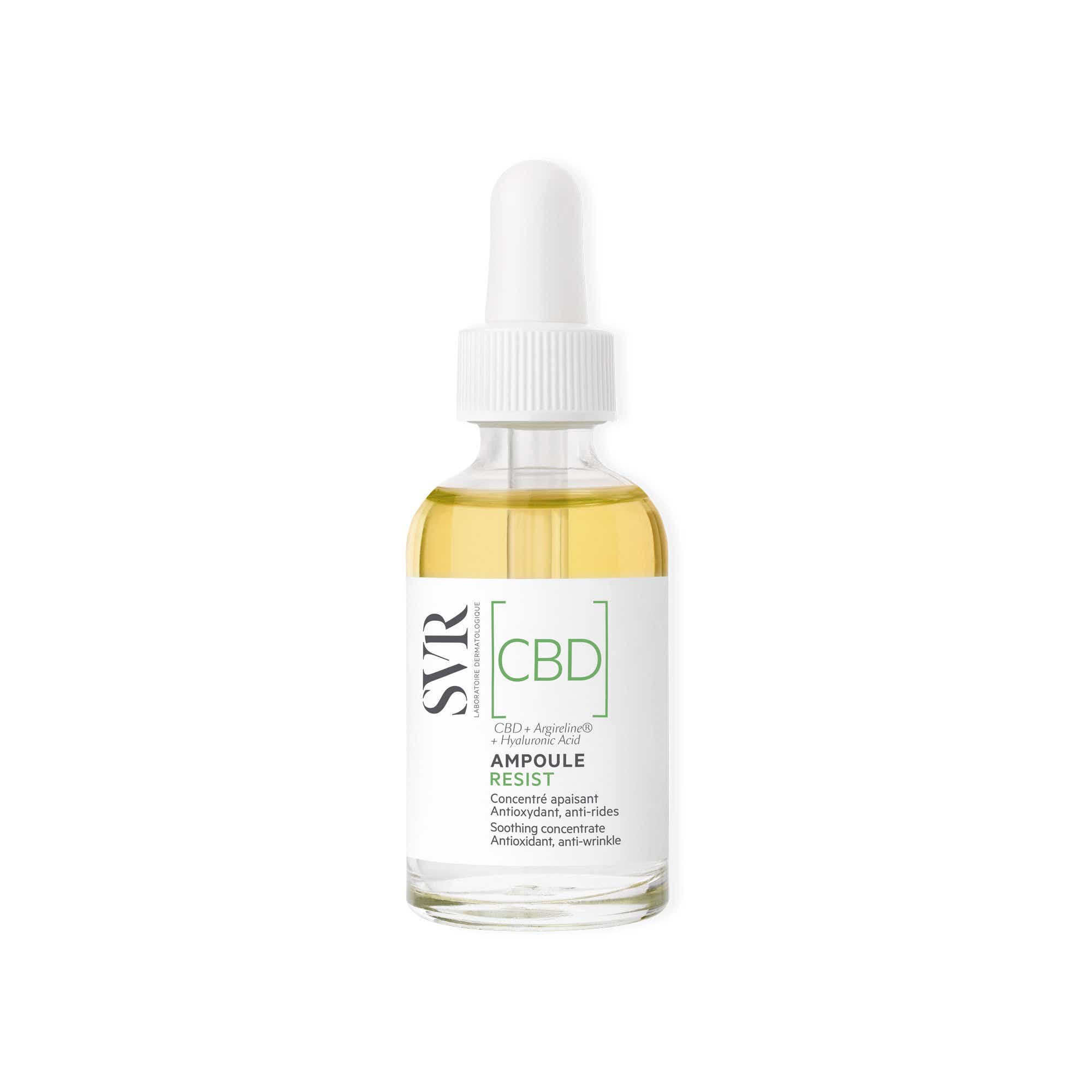 SVR CBD AMPOULE RESIST CONCENTRE APAISANT ANTIOXYDANT ANTI RIDES VISAGE PEAUX SENSIBLES 30ML