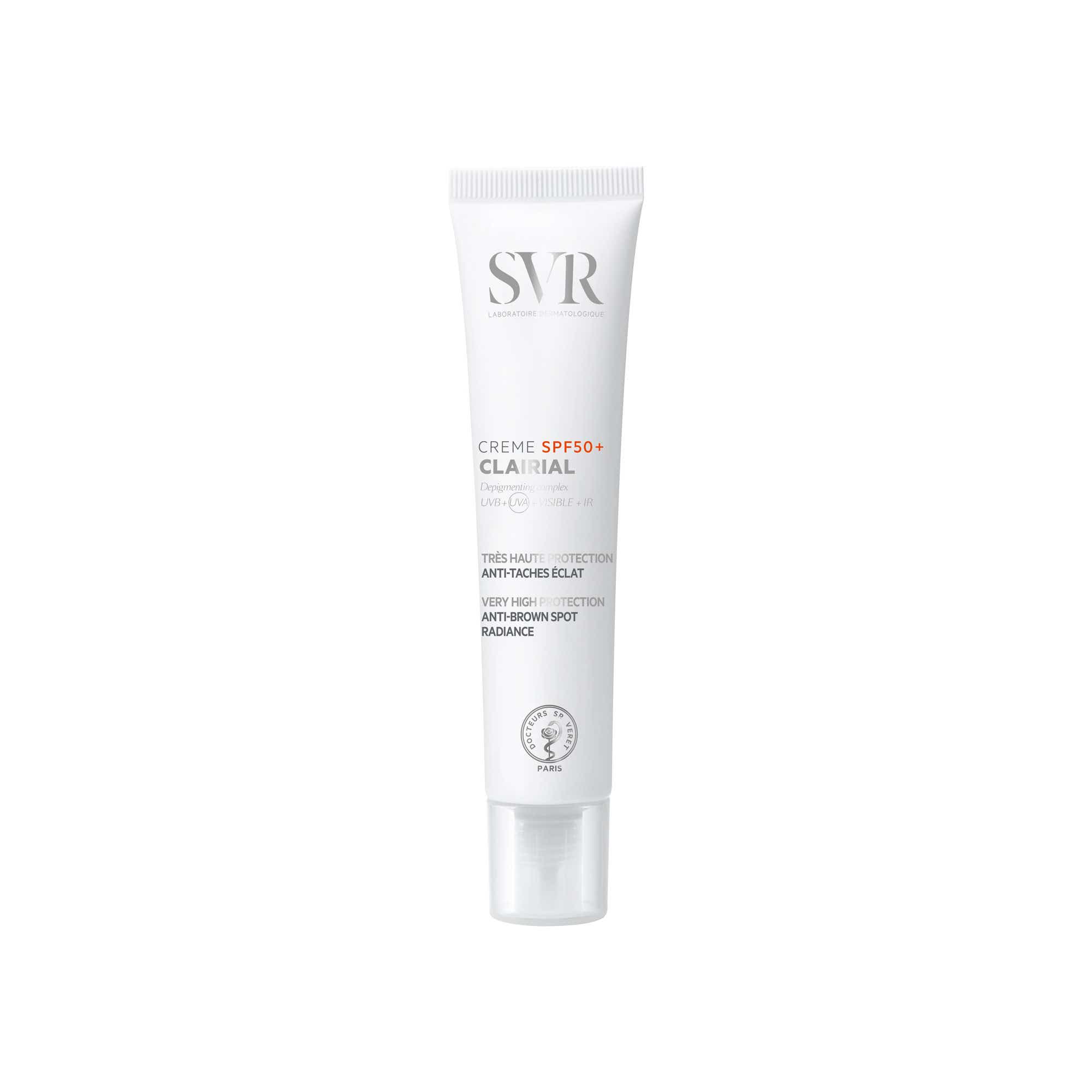SVR CLAIRIAL CREME TRES HAUTE PROTECTION ANTI TACHES ECLAT SPF50 VISAGE PEAUX SENSIBLES 40ML