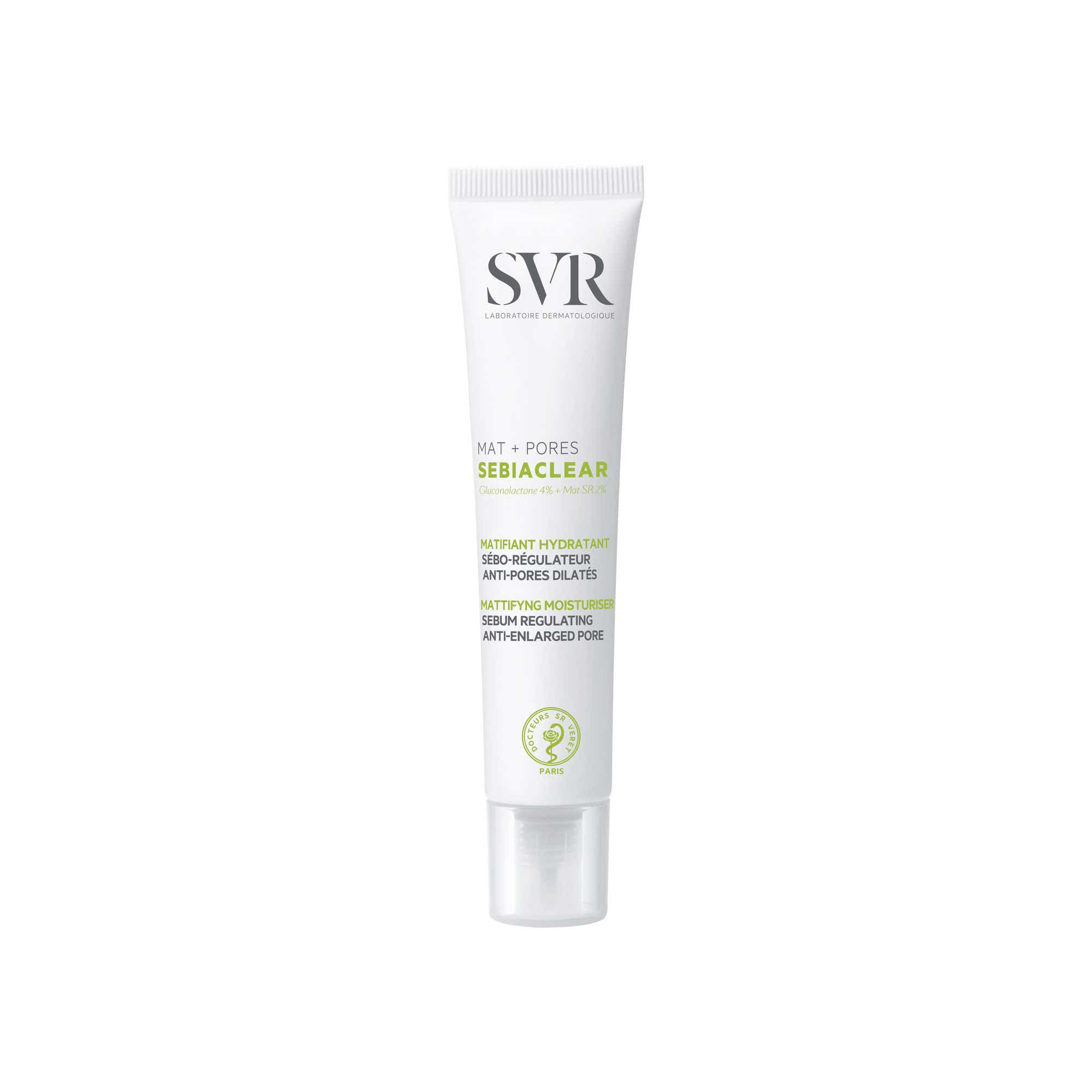SVR SEBIACLEAR MAT PORES SOIN MATIFIANT HYDRATANT PEAUX MIXTES A GRASSES 40ML