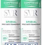 SVR SPIRIAL DEODORANT ANTI TRANSPIRANT DUO SPRAY 2X75ML