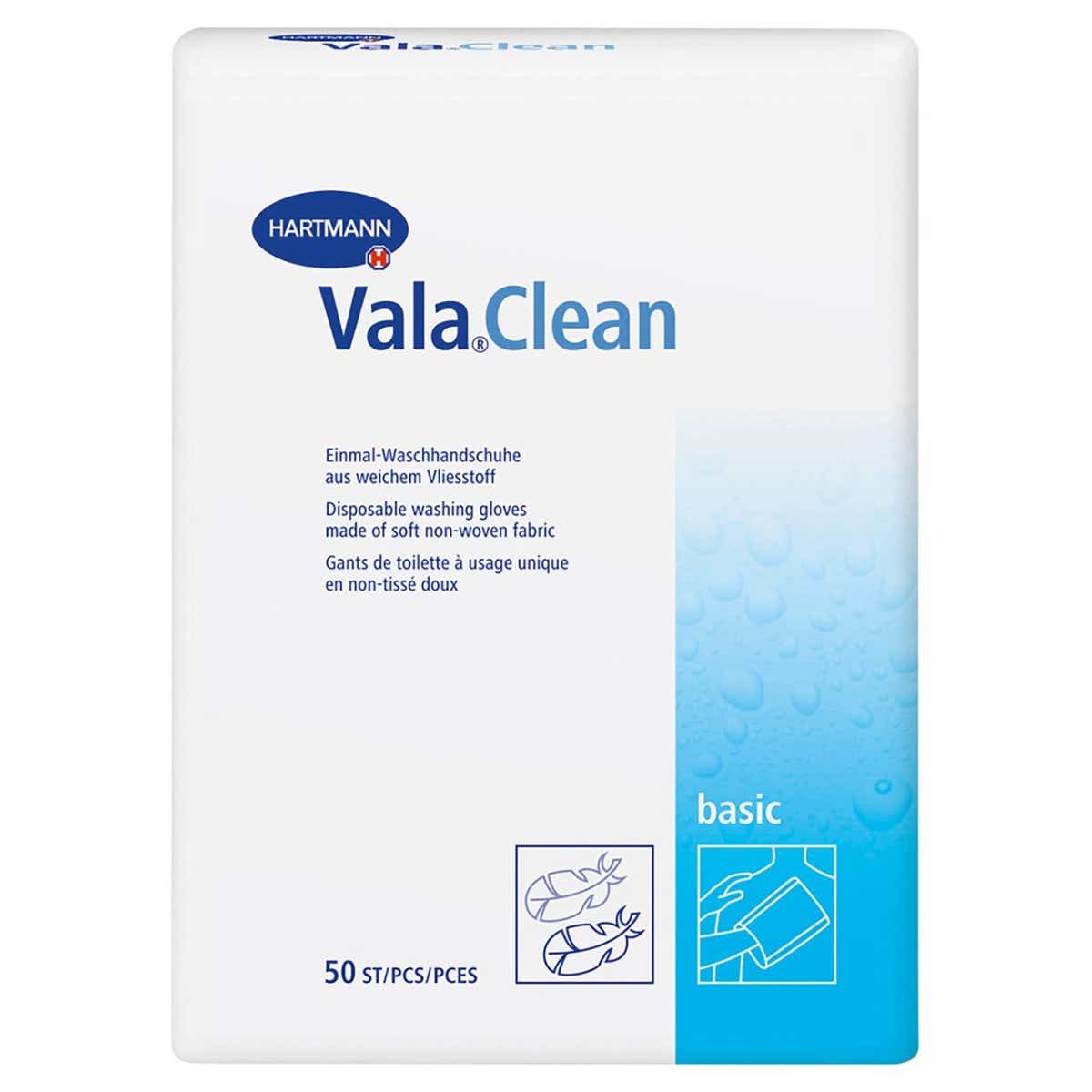 VALACLEAN GANTS DE TOILETTE USAGE UNIS 50 GANTS DE TOILETTE