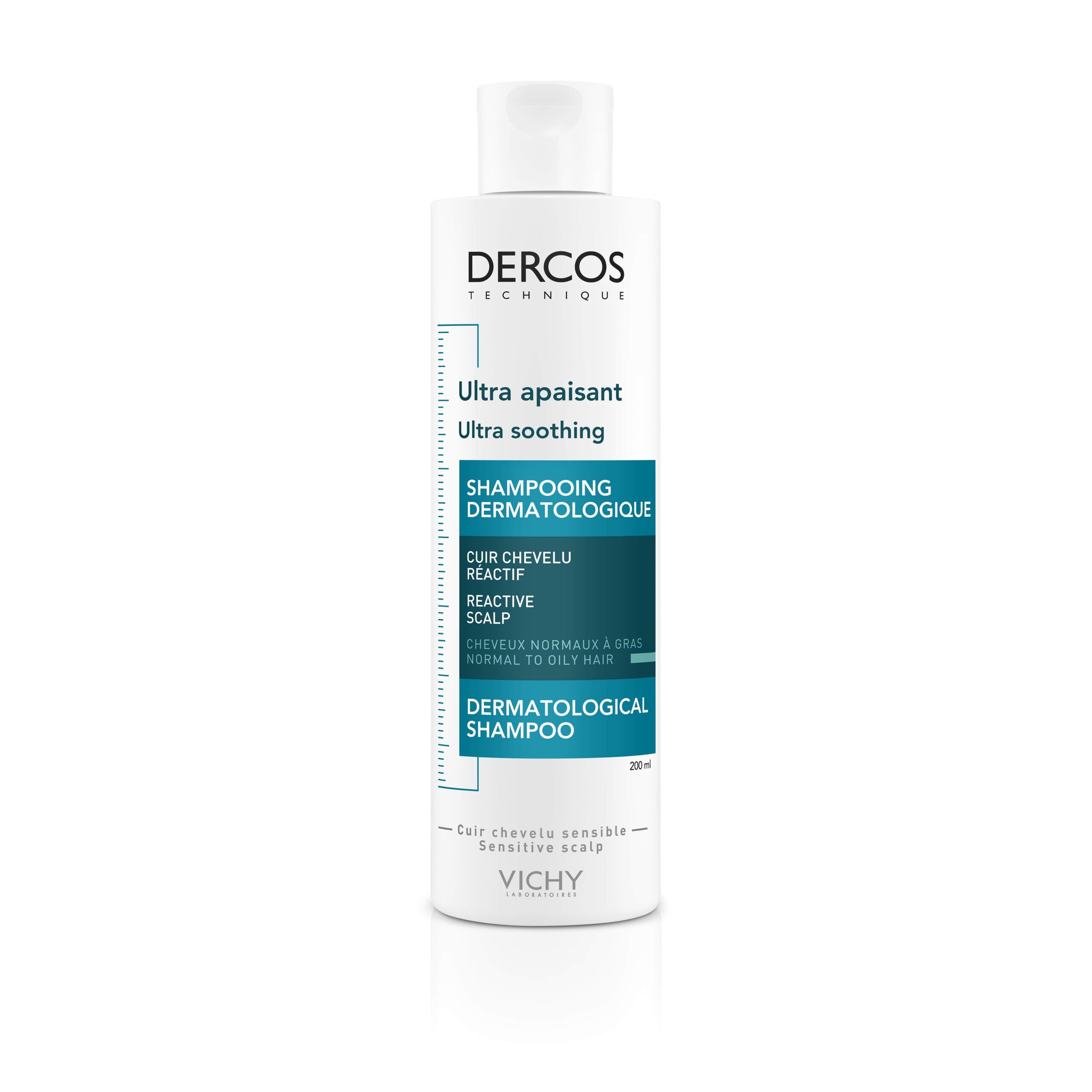 VICHY DERCOS SHAMPOOING TRAITANT ULTRA APAISANT CHEVEUX NORMAUX A GRAS 200ML