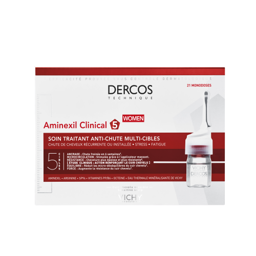 VICHY DERCOS TECHNIQUE AMINEXIL FEMME CLINICAL 5 TRAITEMENT ANTI CHUTE 21 X 6 ML