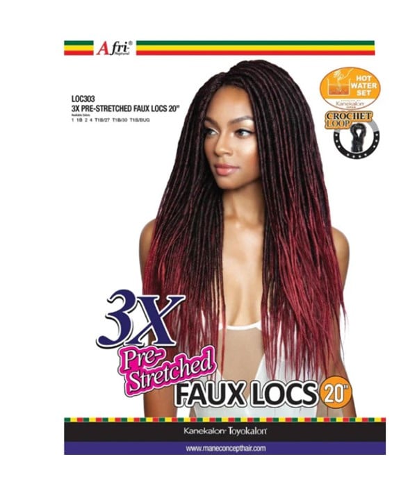 AFRI NAPTURAL 3X FAUX LOCS SYNTHÉTIQUES PRÉ-ÉTIRÉS 