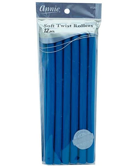 ANNIE SOFT TWIST ROLLERS BLEU 