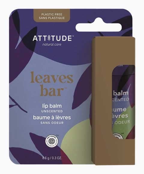ATTITUDE LEAVES BAR BAUME À LÈVRES SANS PARFUM