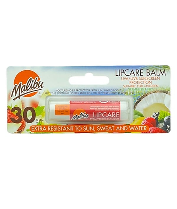 Baume de soin pour les lèvres saveur fraise MALIBU SPF30