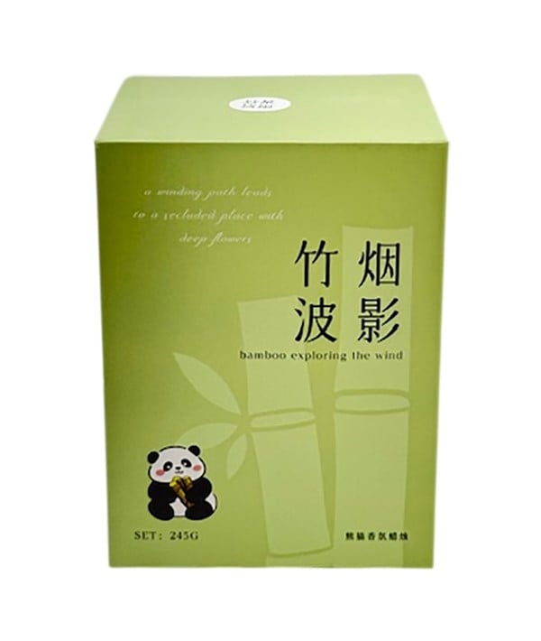 BOUGIE PANDA OMBRE DE VAGUE DE FUMÉE EN BAMBOU