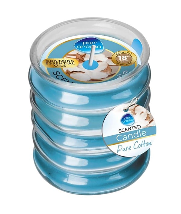 BOUGIE PARFUMÉE EN VERRE NERVÉ PUR COTON