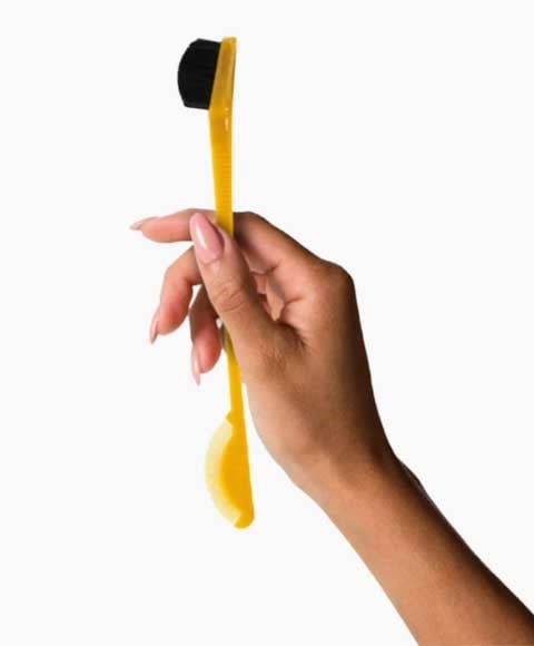 BROSSE À BORDS EN POILS DE PORC EXTRÊME DUR EBBEH1 JAUNE