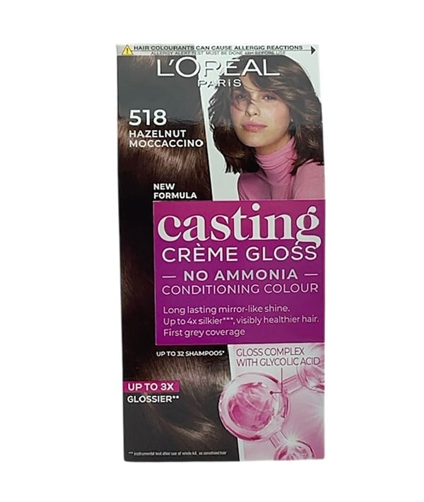 CASTING CREME GLOSS CONDITIONNEMENT COULEUR 518 NOISETTE MOCCAC