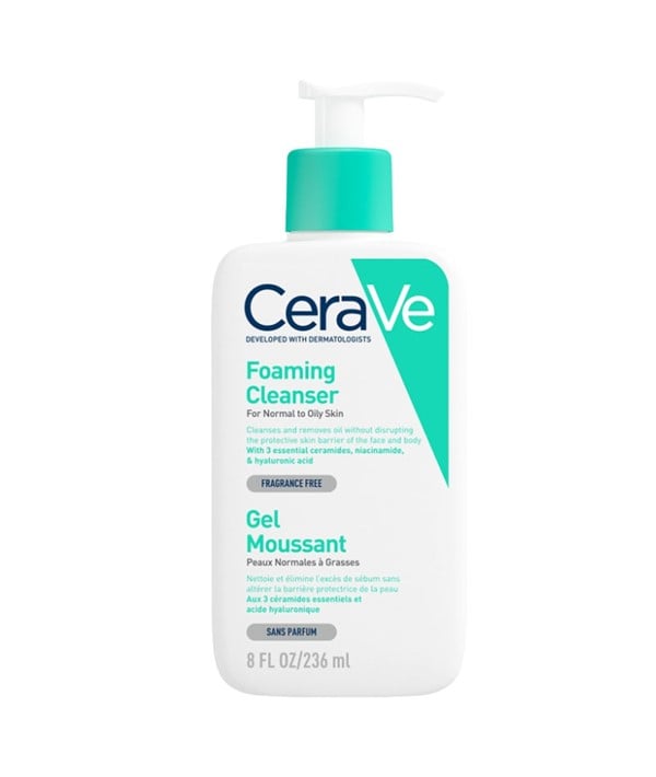 CERAVE NETTOYANT MOUSSANT POUR PEAUX NORMALES À GRASSES 