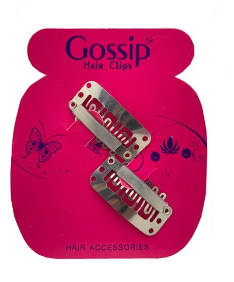 CLIPS DE TISSAGE EN ARGENT GOSSIP 2PCS 