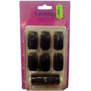 CLIPS DE TISSAGE GOSSIP BLACK AVEC FIL 36PCS 