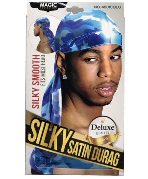 COLLECTION MAGIC DURAG EN SATIN SOYEUX 4801CBLU