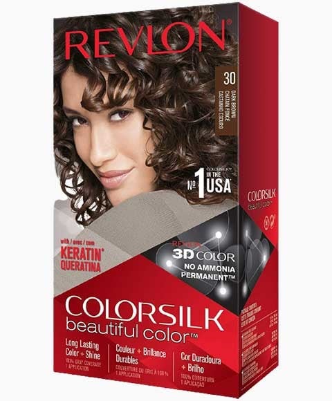 COLORSILK BELLE COULEUR COULEUR PERMANENTE DE CHEVEUX 30 BRO FONCÉ