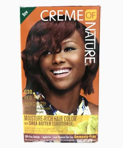 COULEUR DE CHEVEUX RICHE EN HYDRATATION AVEC APRÈS-SHAMPOING AU BEURRE DE KARITÉ C30