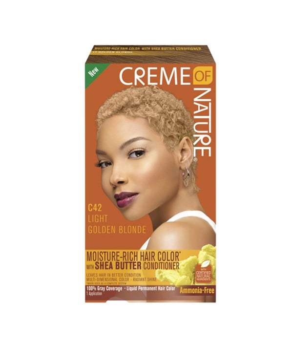 COULEUR DE CHEVEUX RICHE EN HYDRATATION AVEC APRÈS-SHAMPOING AU BEURRE DE KARITÉ C42