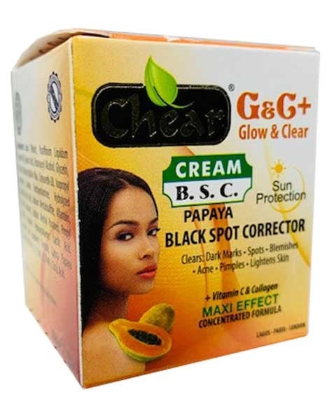 CRÈME CORRECTRICE DE TACHES NOIRES G AND C GLOW CLEAR PAPAYA 
