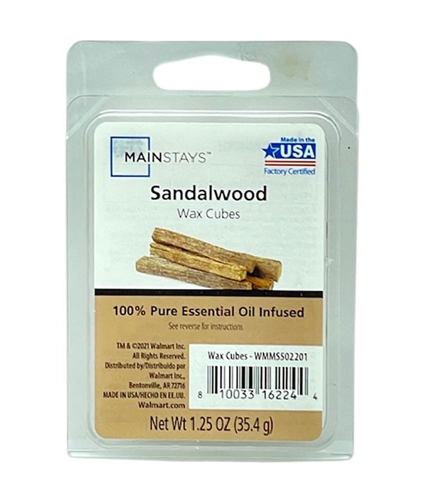 CUBES FONDANTS DE CIRE INFUSÉS À L'HUILE ESSENTIELLE BOIS DE SANTAL