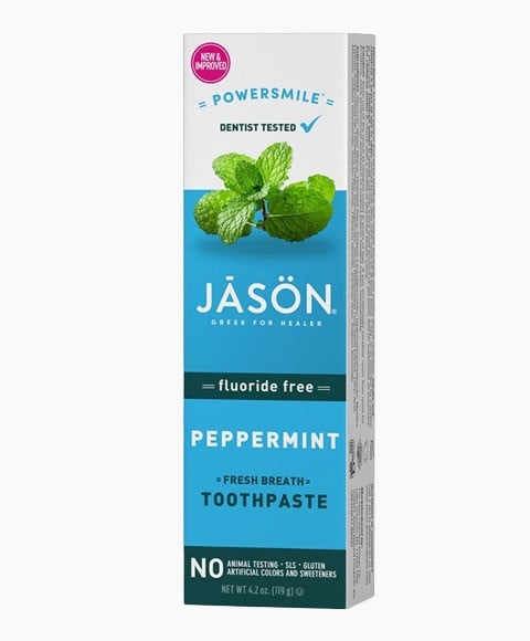 DENTIFRICE À LA MENTHE POIVRÉE SANS FLUOR JASON 