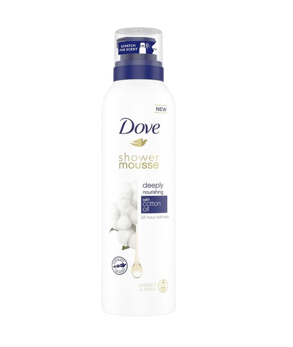 DOVE MOUSSE DE DOUCHE PROFONDEMENT NOURRISSANTE À L'HUILE DE COTON