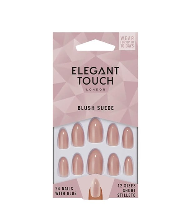 ELEGANT TOUCH BLUSH SUEDE NAIL AVEC COLLE