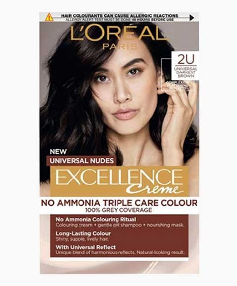 EXCELLENCE CREME SANS AMMONIAQUE TRIPLE CARE COULEUR DE CHEVEUX 2U UNI