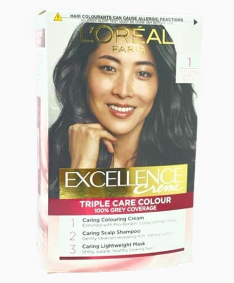 EXCELLENCE CREME TRIPLE CARE COULEUR 1 NATUREL NOIR LE PLUS FONCÉ