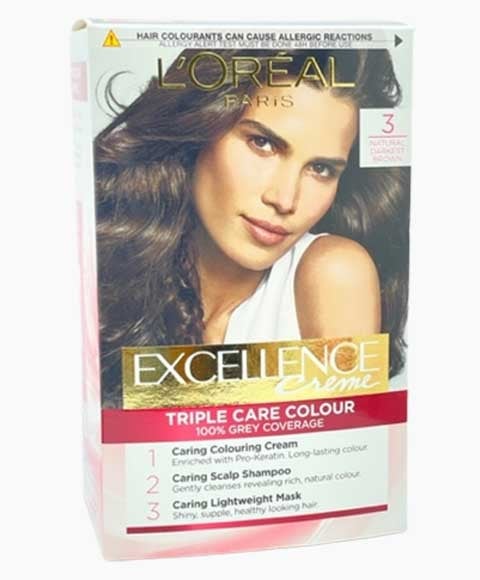 EXCELLENCE CREME TRIPLE CARE COULEUR 3 SOURCILS NATURELS LES PLUS FONCÉS