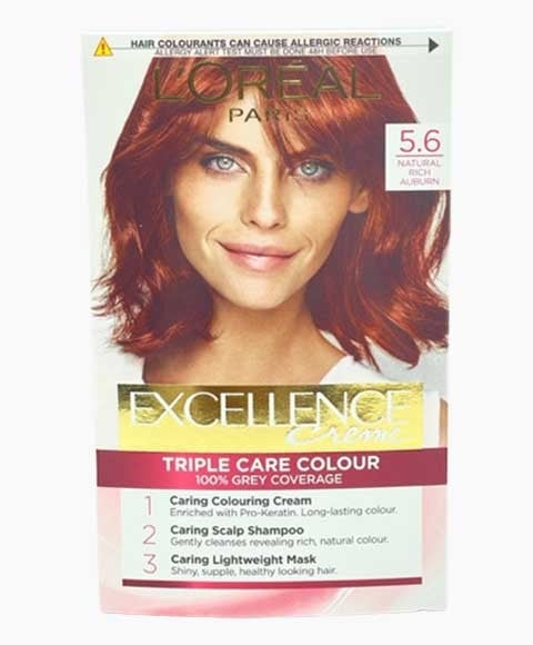 EXCELLENCE CREME TRIPLE CARE COULEUR 5.6 AUBUR RICHE NATUREL