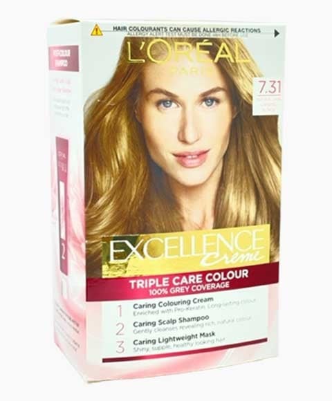 EXCELLENCE CREME TRIPLE CARE COULEUR 7.31 CARA FONCÉ NATUREL