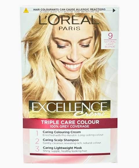 EXCELLENCE CREME TRIPLE CARE COULEUR 9 BLOND CLAIR NATUREL