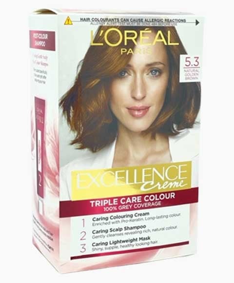 EXCELLENCE CREME TRIPLE SOIN COULEUR 5.3 NATUREL DORÉ BRO