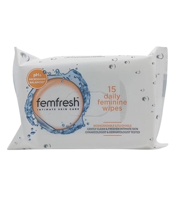 FEMFRESH HYGIÈNE INTIME LINGETTES FÉMININES JETABLES 