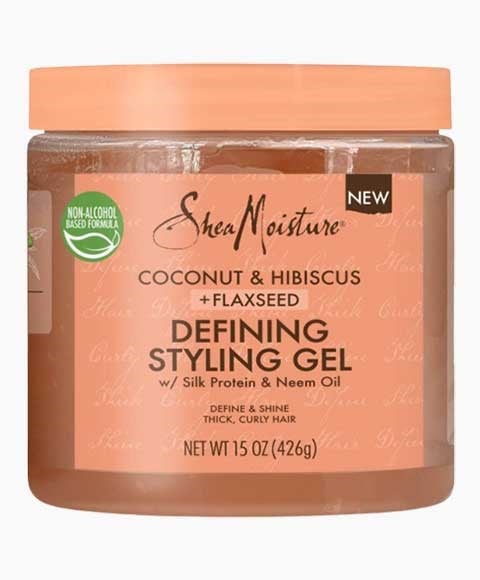 GEL COIFFANT DÉFINISSANT À LA NOIX DE COCO ET À L'HIBISCUS PLUS AUX GRAINES DE LIN