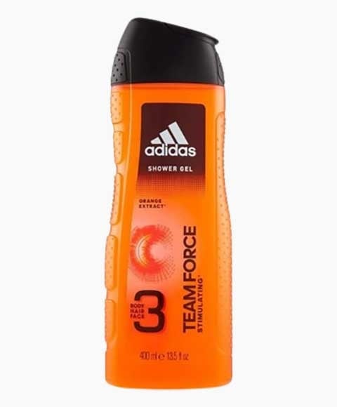 GEL DOUCHE ADIDAS TEAM FORCE 3IN1 À L'EXTRAIT D'ORANGE