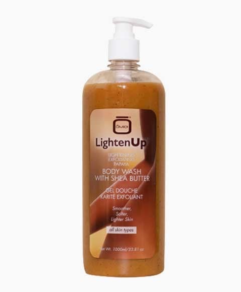 GEL GEL EXFOLIANT POUR LE CORPS À LA PAPAYE LIGHTENUP AU BEURRE DE KARITÉ 