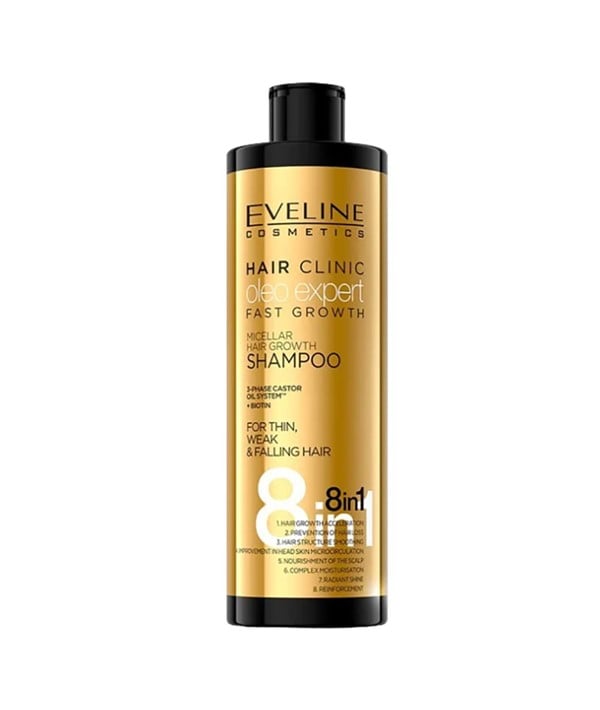 HAIR CLINIC OLEO EXPERT SHAMPOING MICELLAIRE POUR LA CROISSANCE DES CHEVEUX 8 EN 1