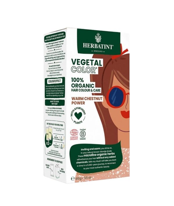 HERBATINT Coloration Végétale Bio Pouvoir Châtain Chaud